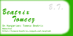 beatrix tomecz business card